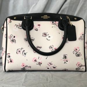 Coach pink and gray handbag